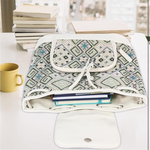 Boho Geometric Patterned Backpack - Picture 5 of 6